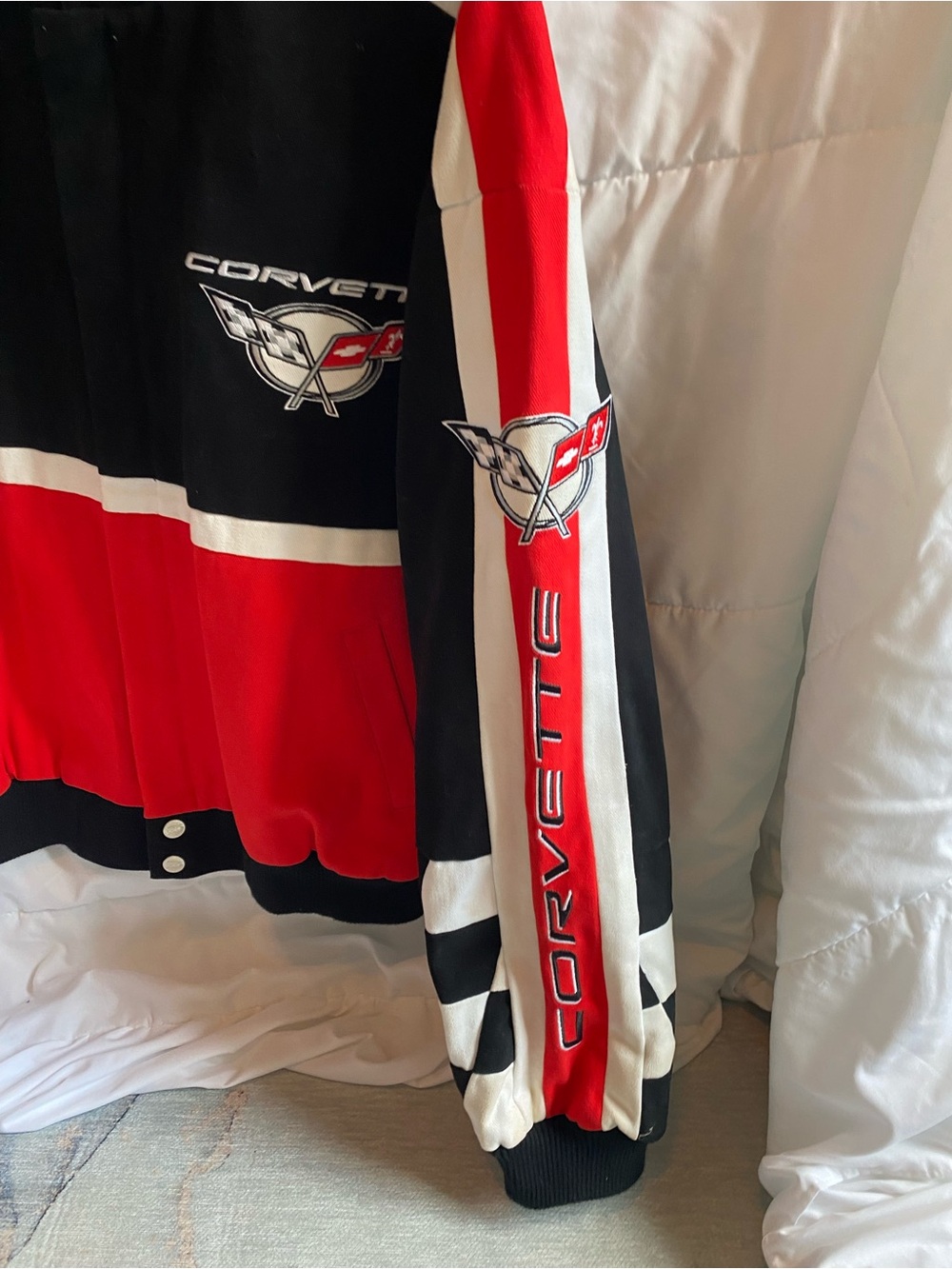 Corvette Red & Black Racing-Style Jacket - Picture 2 of 5